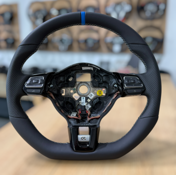 Lenkrad neu beziehen passend für VW Golf 6 GTI GTD R-Line und Passat B8, Design A638